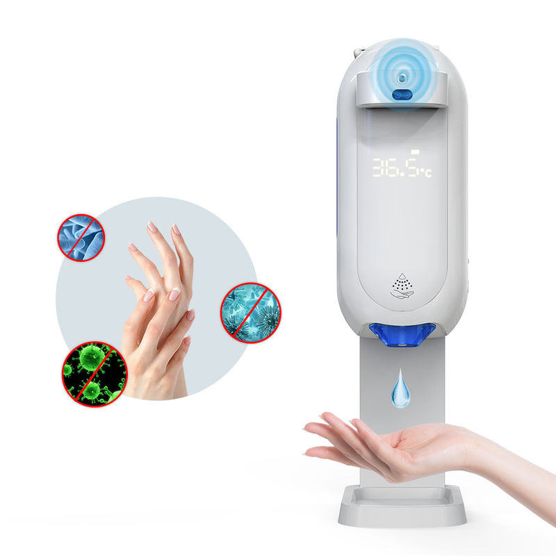 Digital Thermometer Automatic Liquid Spray & Gel Sanitizer Dispenser 12 Language