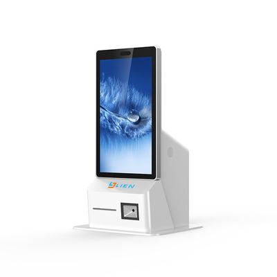Desktop Restaurant Hotel Selbstbestellkiosk mit Touchscreen-Bestätigungsdruckmaschine