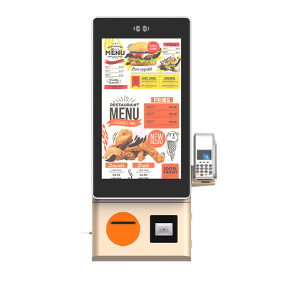 Anpassbares Erscheinungsbild Selbstbestellkiosk mit Barcode-Scanner und thermischem Drucker