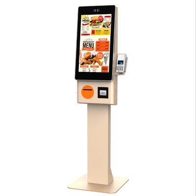 Fast Food & Restaurant Selbstbestellkiosk 23.8 Zoll Touch Display 80mm Thermaldrucker QR-Scanner