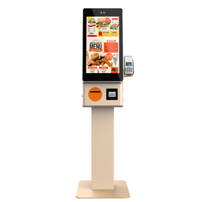 23.8 Zoll frei stehend Berührung Selbstbedienung Lebensmittelbestellkiosk Innenrestaurant Zahlungsterminal