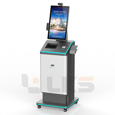LKS Selbst-Badge-Karten-Druck-Kiosk mit Ausweis Pass-Scanner Badge-Drucker QR-Code-Scanner Kamera