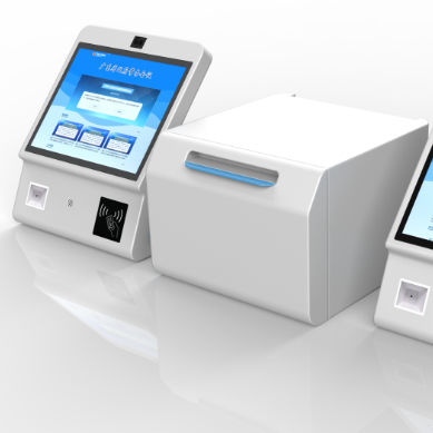 15,6'' Behörden-Self-Service-Kiosk mit NFC, QR-Scanner und A4-Drucker