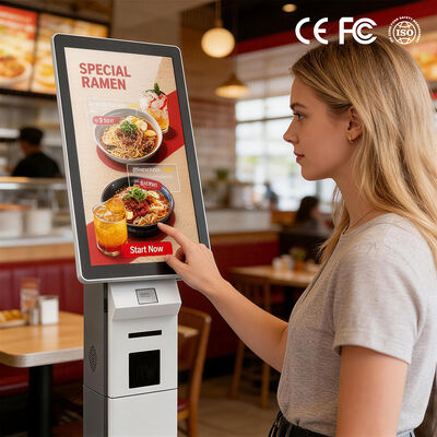 Kommerzieller intelligenter Self-Ordering-Terminal-Selbstbedienungskiosk für die Kantine eines Fast-Food-Geschäfts