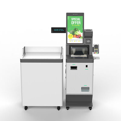 Kioskhersteller Supermarkt Kassenmaschine Waren Scannen Selbstbedienung Bezahlung